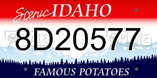 8D20577 Idaho License Plate