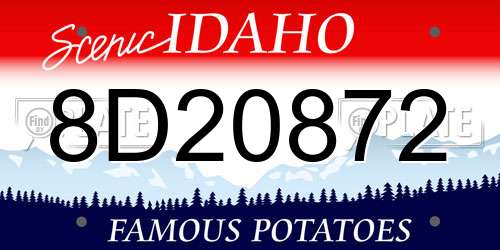 8D20872 Idaho License Plate
