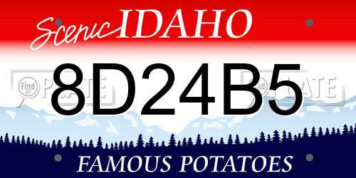 8D24B5 Idaho License Plate