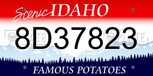 8D37823 Idaho License Plate