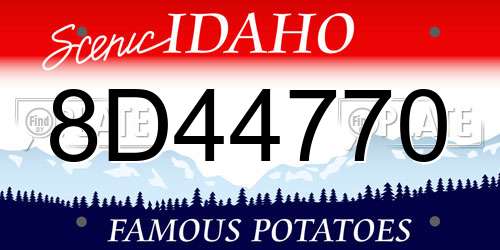 8D44770 Idaho License Plate