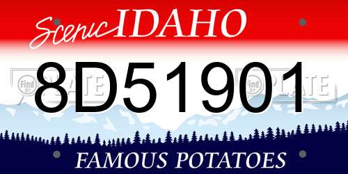 8D51901 Idaho License Plate
