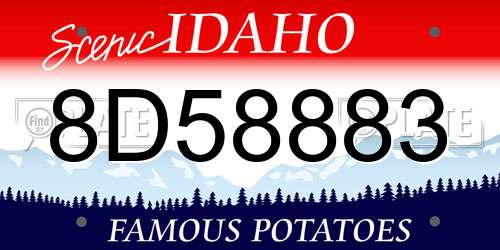 8D58883 Idaho License Plate