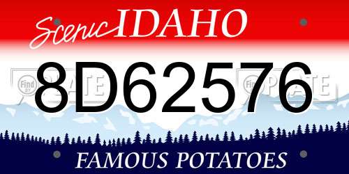 8D62576 Idaho License Plate
