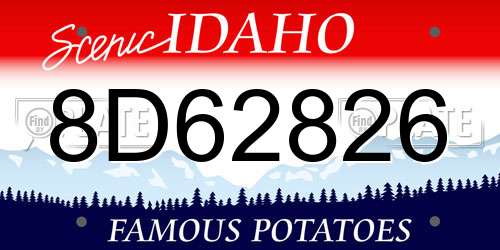 8D62826 Idaho License Plate
