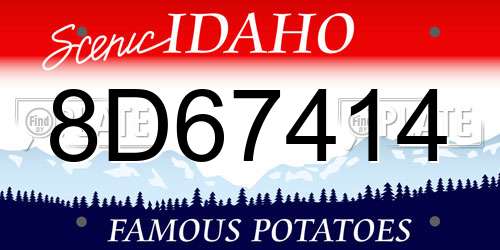 8D67414 Idaho License Plate