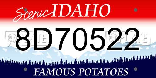 8D70522 Idaho License Plate