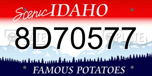 8D70577 Idaho License Plate