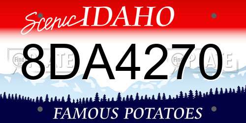 8DA4270 Idaho License Plate