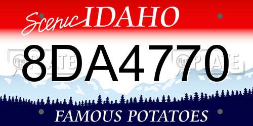 8DA4770 Idaho License Plate