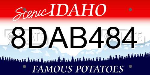 8DAB484 Idaho License Plate