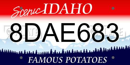 8DAE683 Idaho License Plate