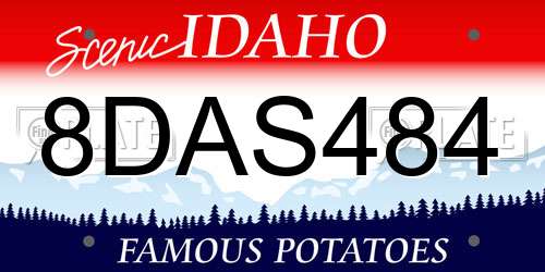 8DAS484 Idaho License Plate
