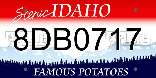 8DB0717 Idaho License Plate
