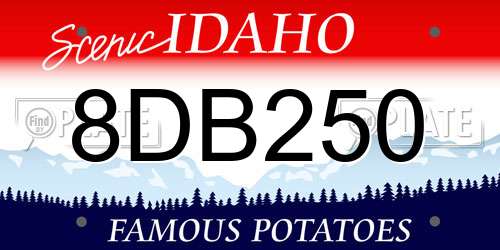 8DB250 Idaho License Plate