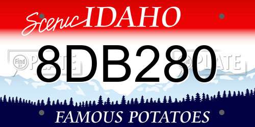 8DB280 Idaho License Plate