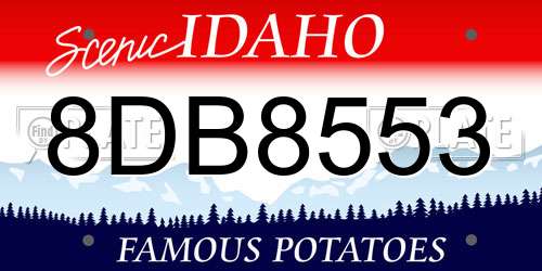 8DB8553 Idaho License Plate