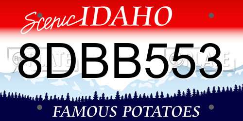 8DBB553 Idaho License Plate