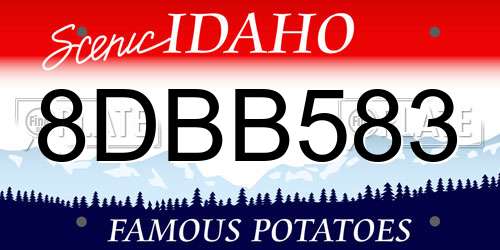 8DBB583 Idaho License Plate