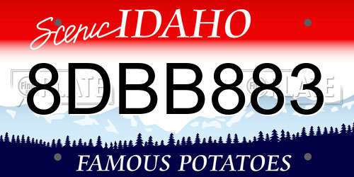 8DBB883 Idaho License Plate
