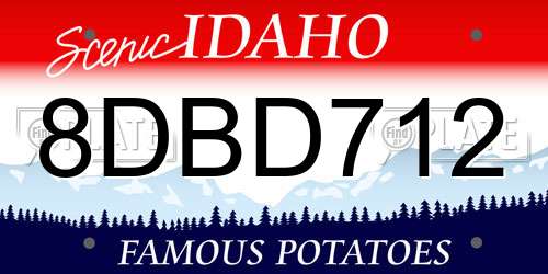8DBD712 Idaho License Plate