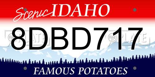 8DBD717 Idaho License Plate