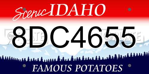 8DC4655 Idaho License Plate