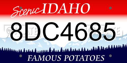 8DC4685 Idaho License Plate