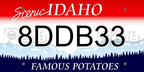 8DDB33 Idaho License Plate