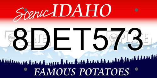 8DET573 Idaho License Plate