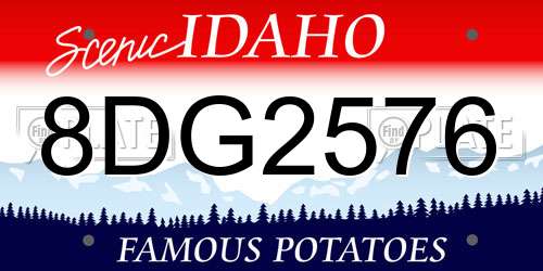 8DG2576 Idaho License Plate