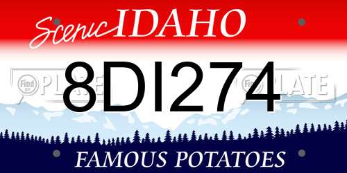8DI274 Idaho License Plate