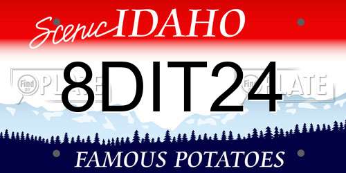 8DIT24 Idaho License Plate