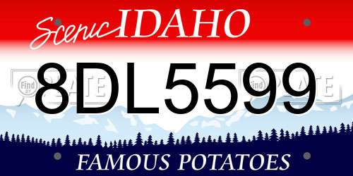 8DL5599 Idaho License Plate
