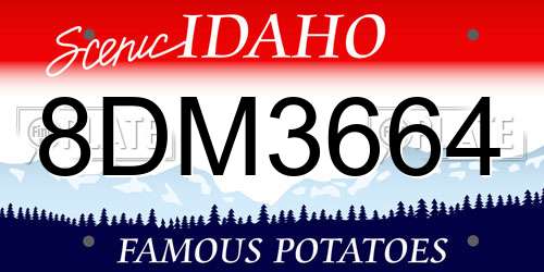 8DM3664 Idaho License Plate