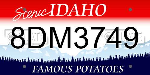 8DM3749 Idaho License Plate
