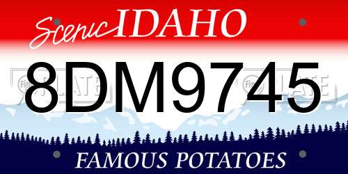 8DM9745 Idaho License Plate