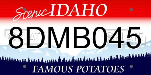 8DMB045 Idaho License Plate