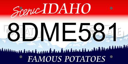 8DME581 Idaho License Plate