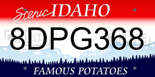 8DPG368 Idaho License Plate