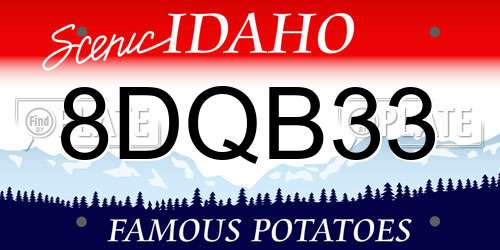 8DQB33 Idaho License Plate