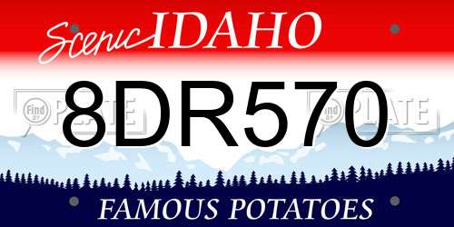 8DR570 Idaho License Plate