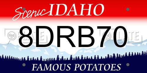 8DRB70 Idaho License Plate