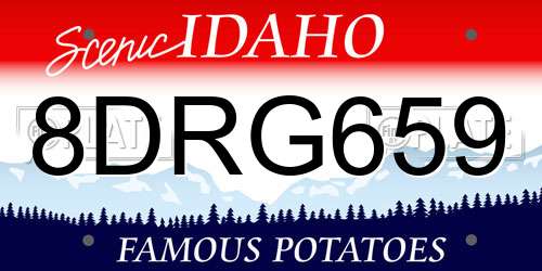 8DRG659 Idaho License Plate