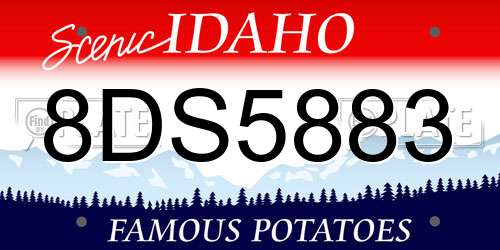 8DS5883 Idaho License Plate