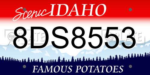 8DS8553 Idaho License Plate