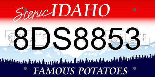 8DS8853 Idaho License Plate