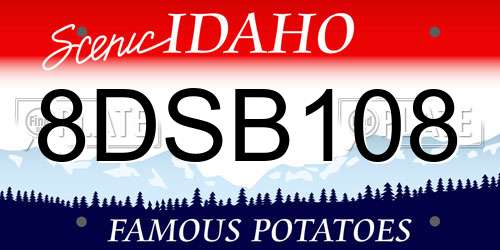 8DSB108 Idaho License Plate