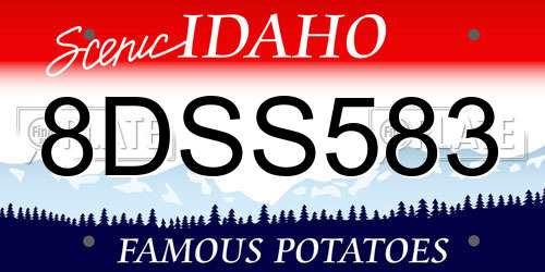 8DSS583 Idaho License Plate