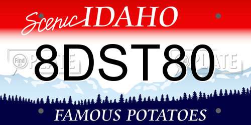 8DST80 Idaho License Plate